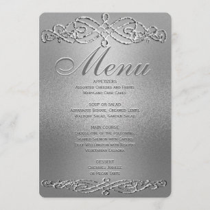 Menu janto Silver Shimmer Elegance