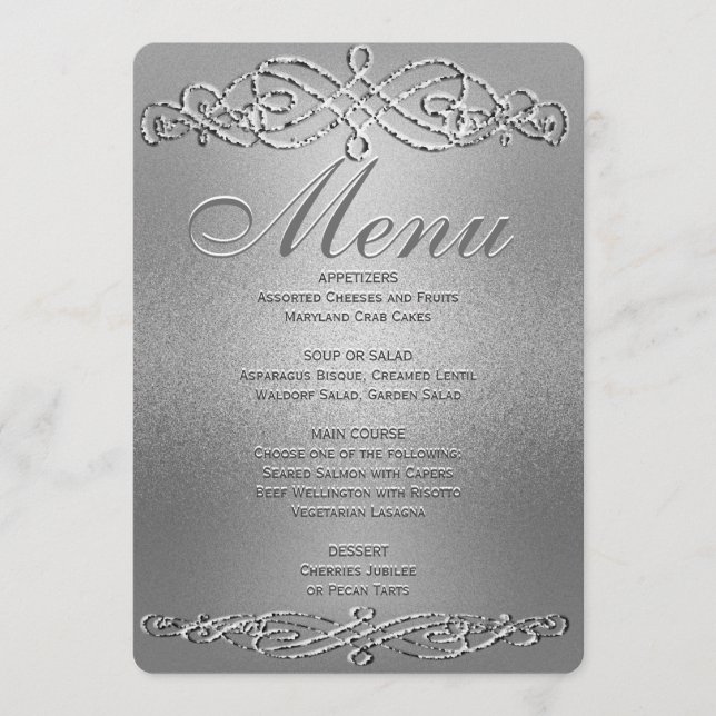 Menu janto | Silver Shimmer Elegance (Frente)
