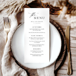 Menu Janto Simples de Casamento Moderno Elegante
