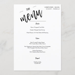 Menu Janto Simples de Evento de Casamento de Script Min
