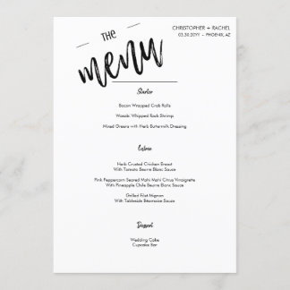 Menu Janto Simples de Evento de Casamento de Script Min