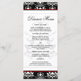 Menu Janto Slim Acento Vermelho do Ênfase Preto e 