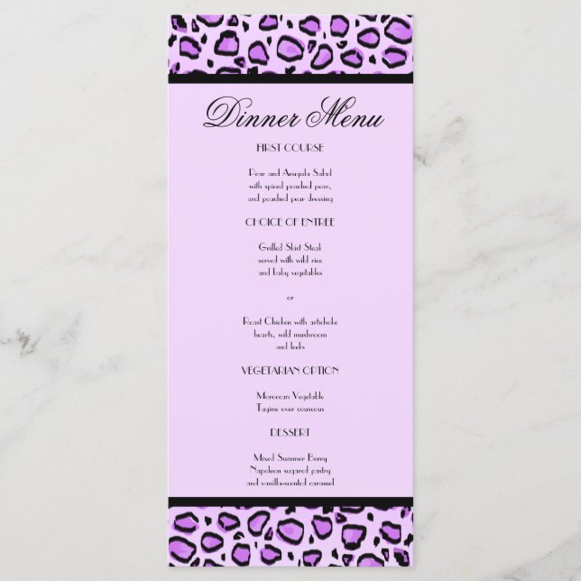 Menu Janto Slim Personalizado de Impressão Leopard (Frente)
