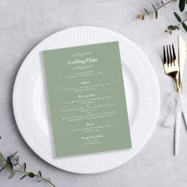 Menu Janto Verde Sage sobre Caligrafia e Casamento Eleg