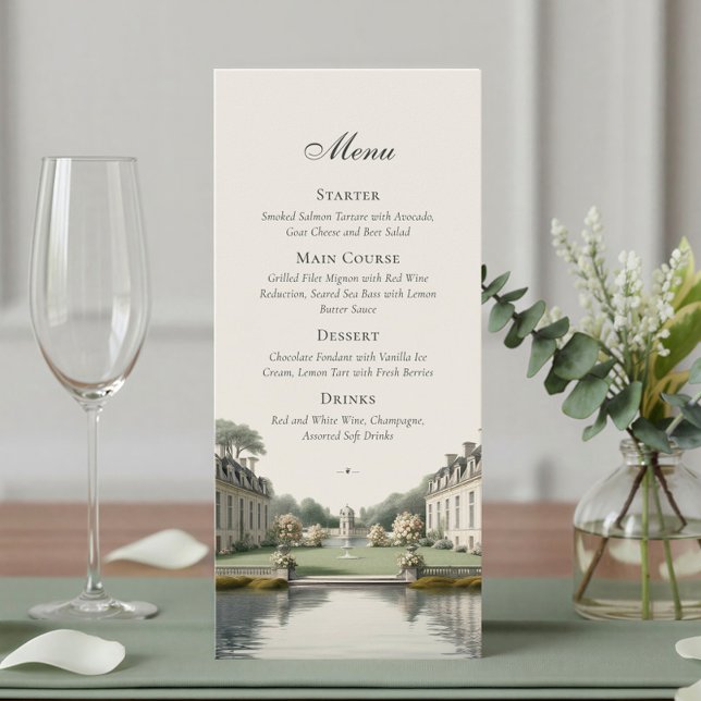 Menu Jardim Atemporal | Casamento em Castelo Francês (Criador carregado)