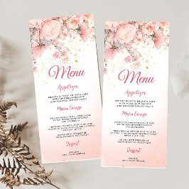 Menu Jardim bonito Flores Selvagens Sweet 16