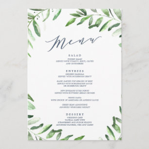 Menu Jardim de Boho do Branch