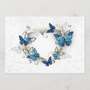 Menu Jewelry Heart with Butterflies Morpho
