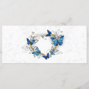 Menu Jewelry Heart with Butterflies Morpho