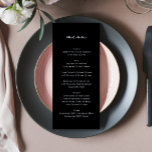 Menu Jogos de Casamento Tuxedo Onyx com Nomes Personali<br><div class="desc">Apresentando o Menu & Suite de Casamento de Nomes Personalizados Simples e Modernos, a escolha perfeita para casais que buscam um toque elegante e personalizado em sua papelaria de casamento. Esta suíte refinada foi projetada para refletir seu estilo único e celebrar a alegre ocasião do seu dia de casamento. A...</div>