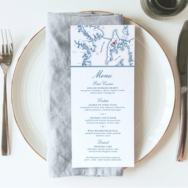 Menu Kent Island Map Elegant Wedding (These Kent Island wedding menus are perfect for you destination wedding to Kent Island Resort)