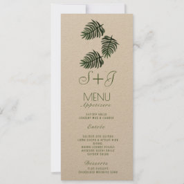 Menu Kraft de Folha de Palme Botânica Tropical Eco