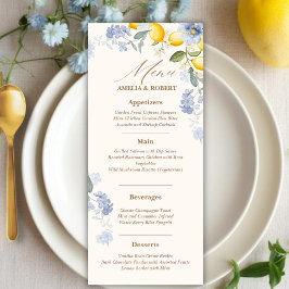 Menu La Dolce Vita Limão casamento citrino italiano