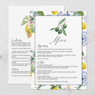 Menu La Dolce Vita Limão e Azeitona Casamento Mediterrâ