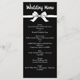 Menu Laço Preto e Branco | Casamento Elegante | Monocro