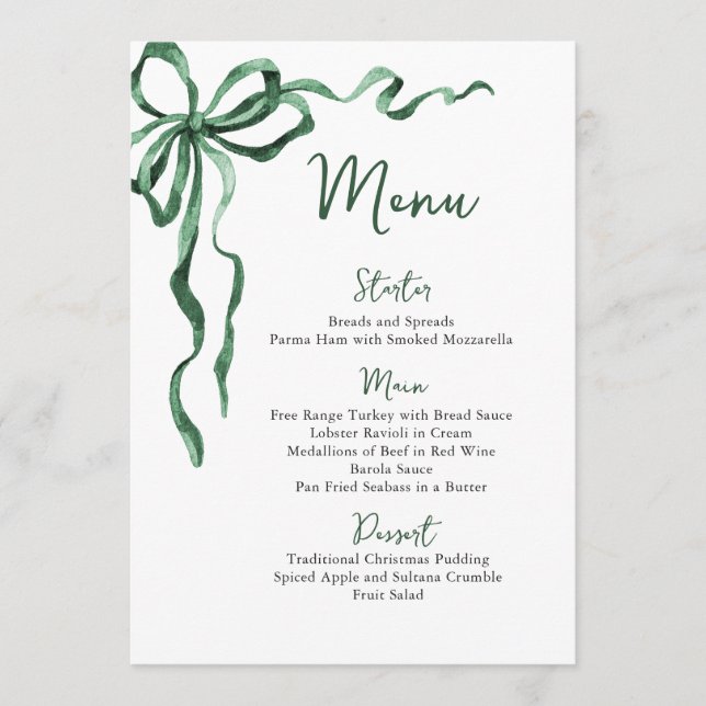 Menu Laço Verde Funky Caprichoso de Natal Jantar de Fes (Frente)