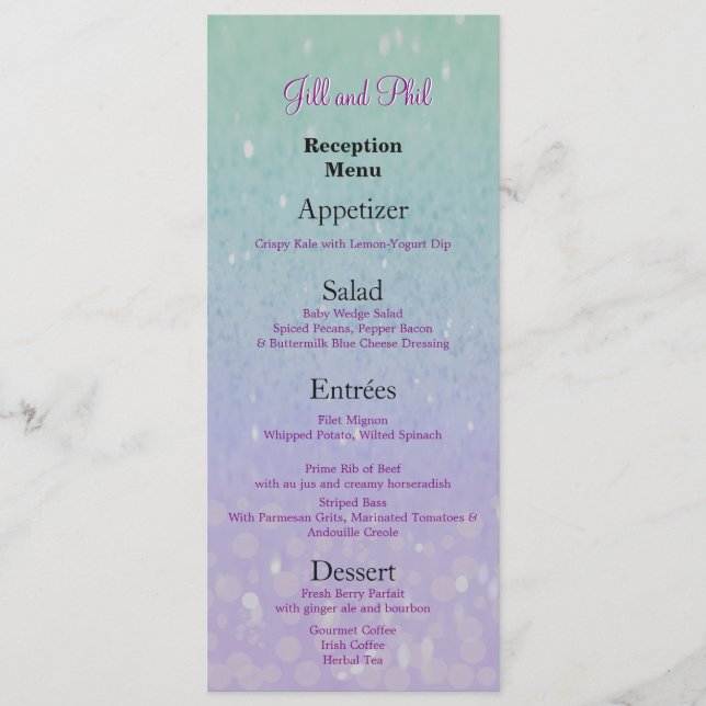 Menu Lanterna Confetti Glam Lanterna Púrpura (Frente)