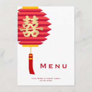 Menu Lanternas chinesas e casamento dobro da felicidade