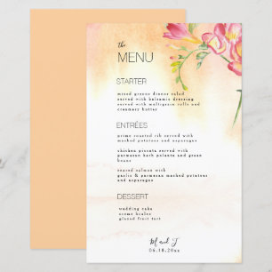 Menu Laranja Cor-de-Rosa de Freesia Tropical