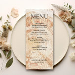 Menu Latido de madeira de árvores de Casamento Russo<br><div class="desc">Apresentando nosso Cardápio de Latido de Madeira de Casamento Rústico, a adição perfeita ao seu casamento temático. Essas placas de menu personalizáveis contêm uma combinação de fontes modernas e seriais para o título do menu, criando um na moda e um design visualmente atraente. O fundo rústico de grãos de madeira...</div>