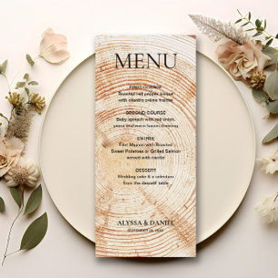 Menu Latido de madeira de árvores de Casamento Russo