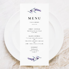 Menu Lavanda Floral Elegante