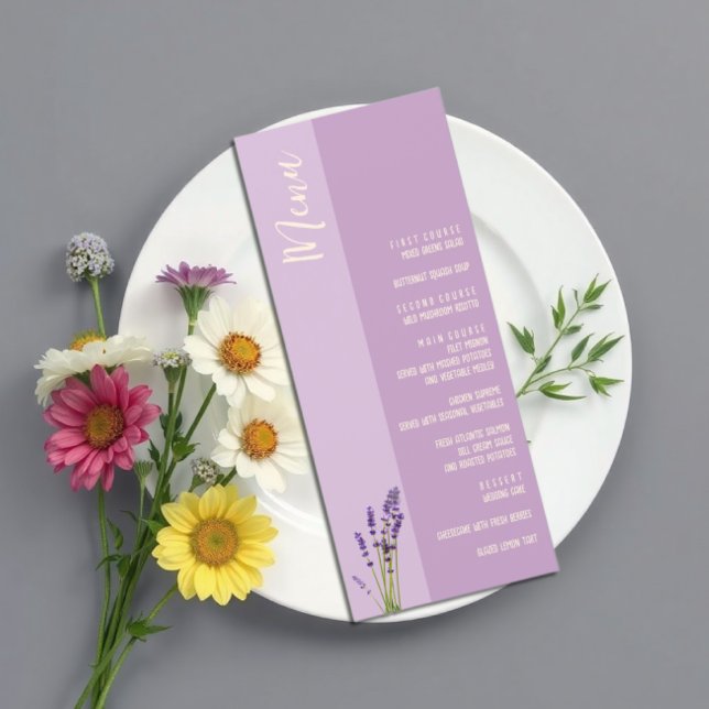 Menu Lavanda Love Wedding (Criador carregado)