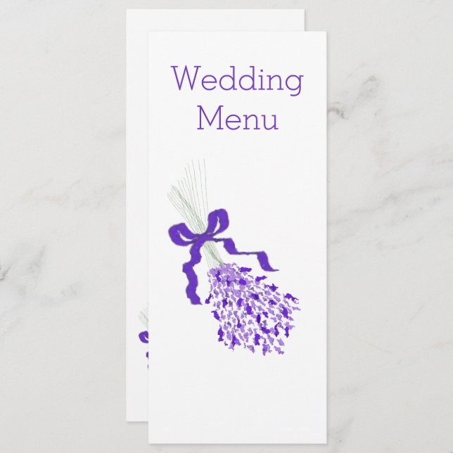 Menu Lavanda Wedding (Frente/Verso)