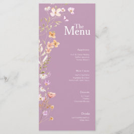 Menu Lavendar Flores, Mesa do Evento de Casamento