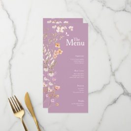 Menu Lavendar Flores, Mesa do Evento de Casamento