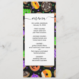 Menu Legal Glitter Confetti Rosquinha Halloween