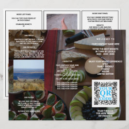 Menu Legal Triplo de Foto do Código QR de Negócios