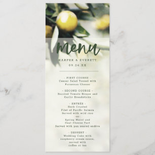 Menu Lemon Grove Janto de Verão Amarelo e Verde Moder