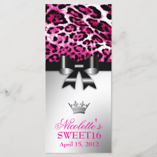 Menu Leopardo do rosa quente de 311 Bowlicious