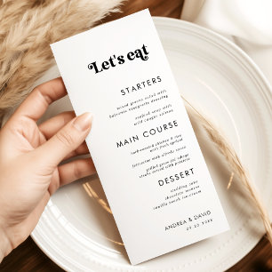 Menu Letra Caprichosa Retro Vamos Comer Casamento Minim