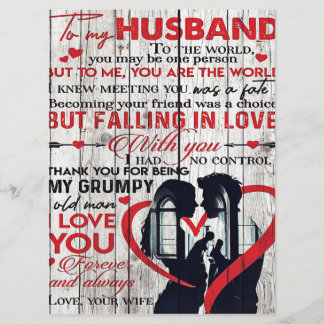 Menu Letra Cute para Marido | Ao Meu Marido Presente