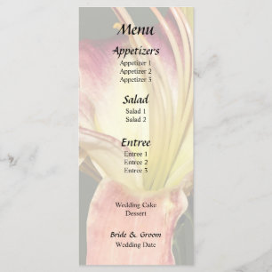 Menu Lilases Rosa Escuro Com Centros Amarelos