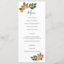 Menu Limões e Chás de laranjas (Garganta)