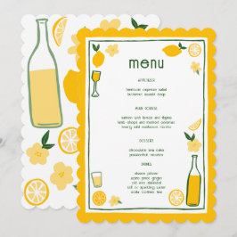 Menu Limoncello Lemonade Limões Chá de panela PERSONALI