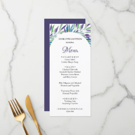 Menu Linda Boca Roxa Aquarela Floral