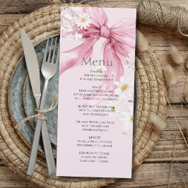 Menu Lindo Arco Rosa Dália Floral Personalizado Chás de