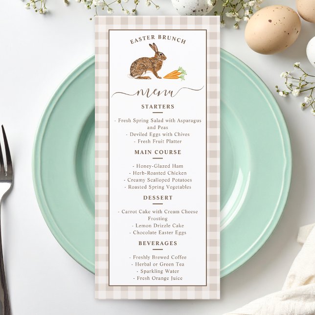 Menu Lindos Coelhinhos E Cenouras Brunch De Páscoa Xadr (Criador carregado)