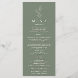 Menu Linha de hera de flor verde salva