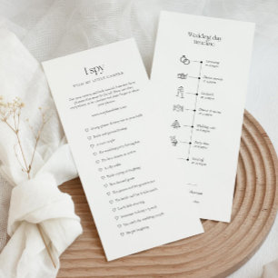 Menu Linha do tempo de casamento com ícones e jogo de e