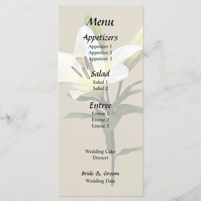 Menu Lírio Amarelo Claro e Botões (Frente)