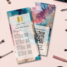 Lista de Preços Blush dourado Iridescente Aquarela