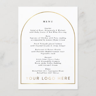 Menu Logotipo de evento de trava do Ouro Boho
