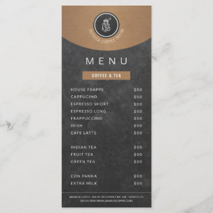 Menu Logótipo do compro Café Lista de Preços de Promo P