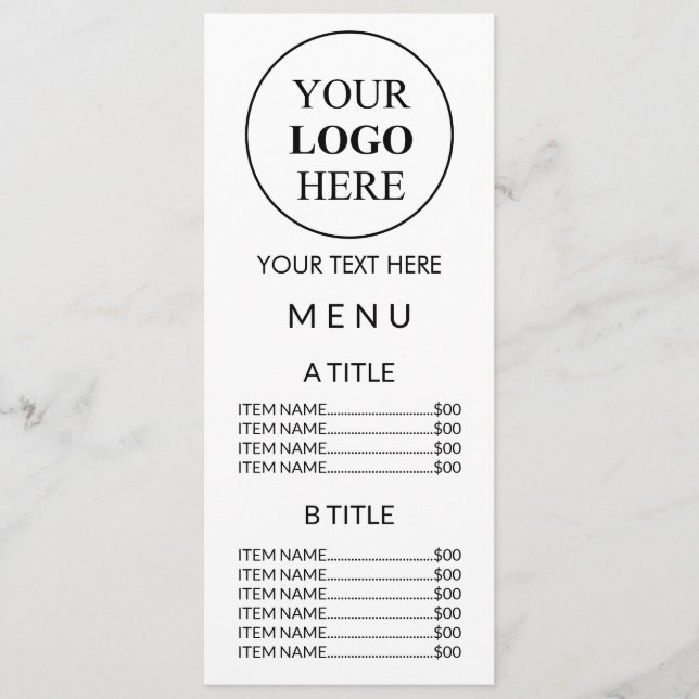 Menu Logotipo Promocional Personalizado – Sem Pedido Mí (Frente)