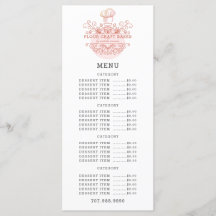 Logotipo rosa rosa da padaria